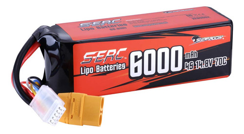 Sunpadow 4s Lipo Batería 14.8v Mah 70c Soft Pack Con Conec.