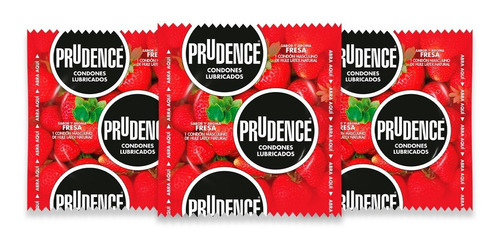 Condones De Látex Prudence Sabor Y Aroma Fresa 3 Condones