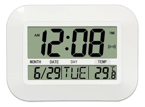 Reloj De Pared Cuadrado Digital Grande Con Fecha De Temperat