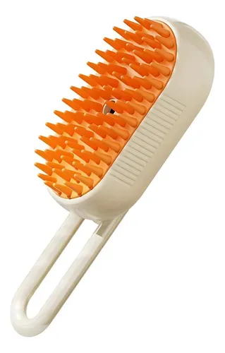 Escova Vapor 3 Em 1 Remoção De Pelos E Massagem Gatos Cães Cor Café