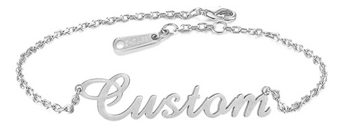 Pulsera Nombre Personalizado Plata Solida 925 