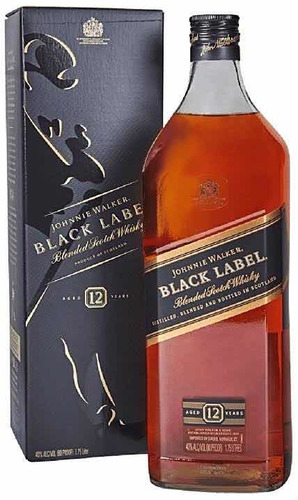 Whisky Johnnie Walker Black Label 12 Años 1.75 L 