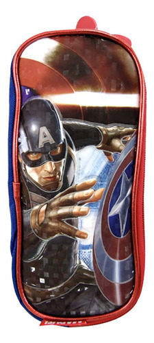 Lapicera Estuche Escolar Capitan America Niño Ruz 90323