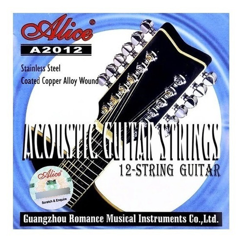 Cuerdas Guitarra Acustica 12 Cuerdas Alice A2012