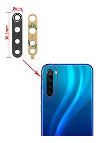 2 Protector Vidrio Cristal Lente Cámara Para Redmi Note 8