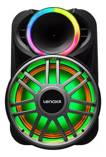 Caixa De Som Amplificada Lenoxx Lca12 600w Bluetooth Com Led