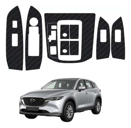 Sticker Fibra De Carbono 4 Puertas/panel Cen. Mazda Cx5 2024