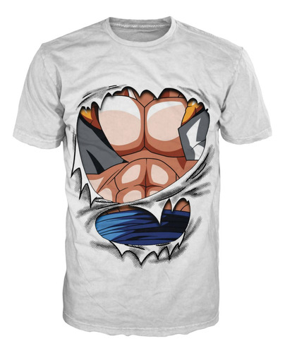 Camiseta Dragon Ball Pectoral Gogeta 1 Cosplay Geek Disfraz