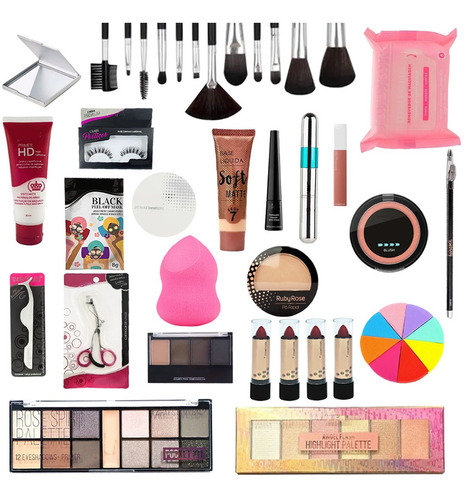 Imagem 1 de 5 de Kit Maquiagem Completa Profissional Super Essencial Bz70-2