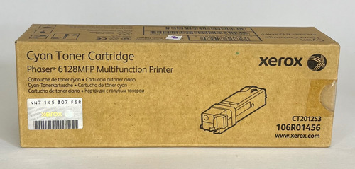 Toner Original Xerox Phase 6128 Cyan 106r01456 2,500 Paginas