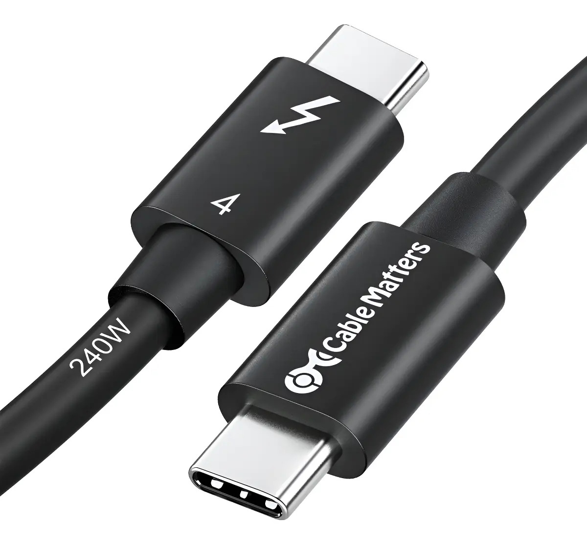 Cable Thunderbolt 4 Matters De 0,3 M/1 Pie, Certificado Por Negro