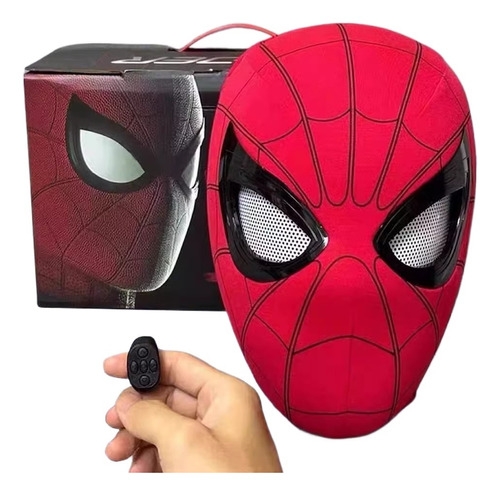 Casco Eléctrico De Spider-man Con Ojos Móviles.