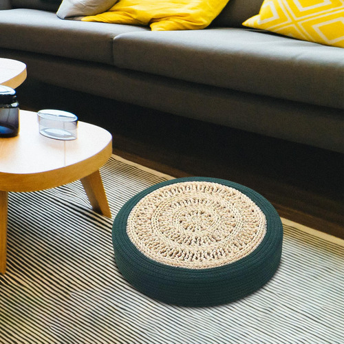 Tatami De Estilo Japonés, Cojín Para Suelo, Verde Oscuro