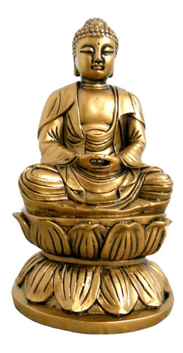 Buda Sakyamuni Cor Bronze 14 Cm - Importado