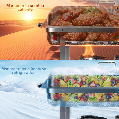 Bufetera Plegable De Acero Inoxidable Con 7 Bandejas 11 L