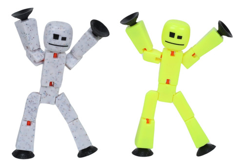 Pacote Duplo De Bonecos De Ação Zing Stikbot Com Aplicativo