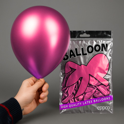 Globo Cromado 12 Pulgadas X50u Varios Colores Chrome Fucsia