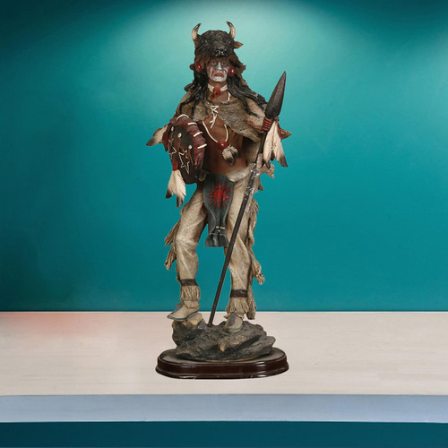 Nuevo Os Índios Americanos Decoração Escultura E 29x11cm
