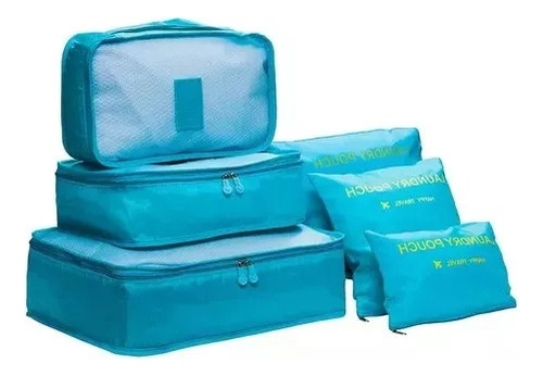 Set X 6 Piezas Organizador Impermeable Valija Para Viajes