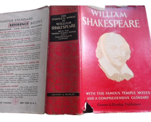 Complete Works Of William Shakespeare En Ingles Tapa Dura 