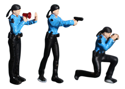 Modelo De PolicĂa A Escala 1/64, 3 Mujeres