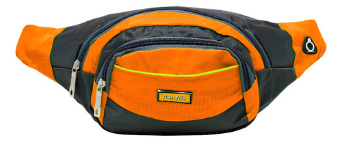 Riñonera Bandolera Urbana Cruzada Deportiva Viaje Resistente Color Naranja