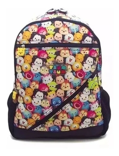 Mochila Espalda 18 Pulgadas Tsum Tsum Cresko Color Negro