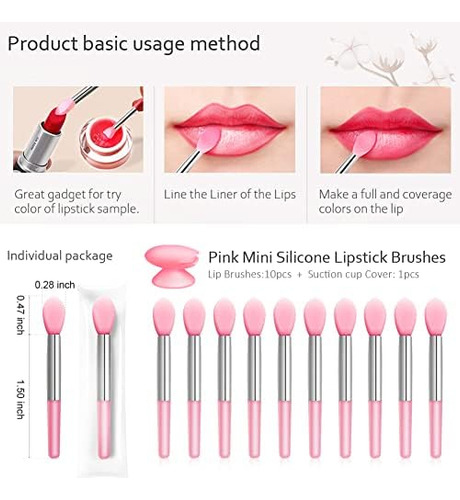 10 Peças De Pincéis De Silicone Para Lábios E Maquiagem