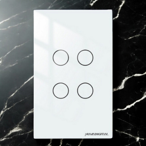 Interruptor Inteligente Wi-fi Novadigital 4 Botões Lite-s - Branco