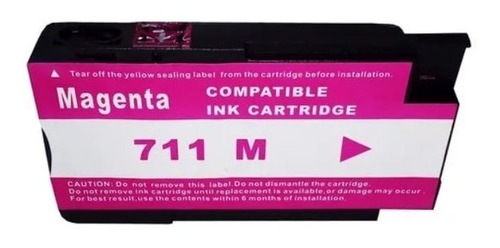 Kit 4 Cartucho Compatível 711 Plotter T120 T520 - Lacrado