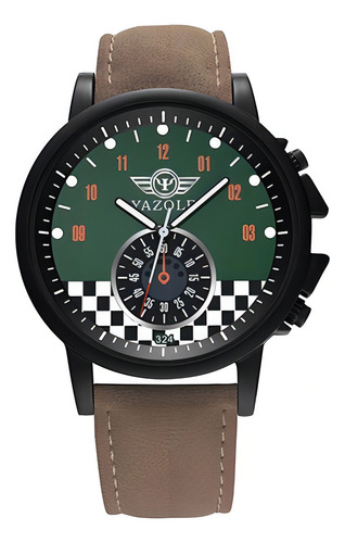 Set Reloj De Hombre, Cartera Y Llavero Sport A Color de la correa Caqui