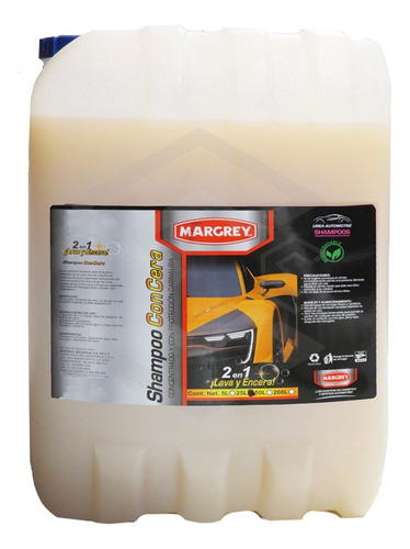 Shampoo Con Cera Carnauba Autos Porron 25l Espuma Margrey