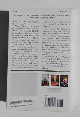 Libro Lethal White (a Cormoran Strike Novel, 4) En Ingles
