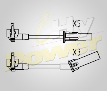 Jgo Cables Bujía Epdm Para Ford Ranger 2.3l 4cil 1995 Negro