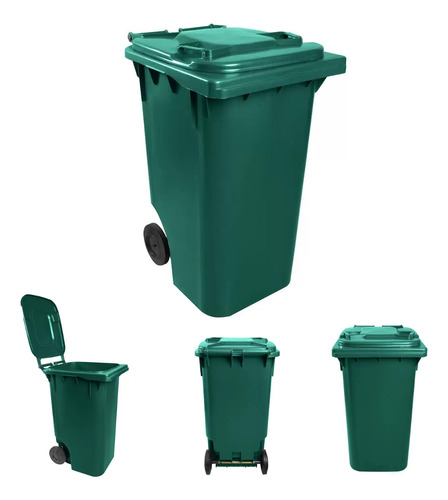 Lixeira Container Gari 240 Litros Lixo Com Rodas Comlurb