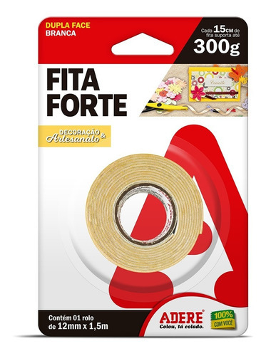 Fita Forte Dupla Face Espuma 12mmx1,5m Decor E Artesanato