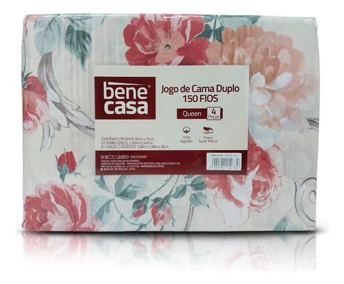 Jogo De Cama Duplo Casal Queen Elegante Lençol Fronha Macio Cor Blumen Desenho Do Tecido Liso