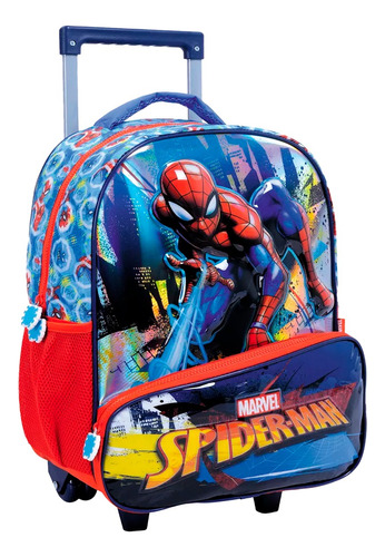 Mochila Spiderman Con Carro 17 Pulgadas Primaria Nene Origin