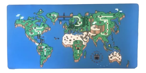 Mouse Pad Mapa Jogo Super Mário World