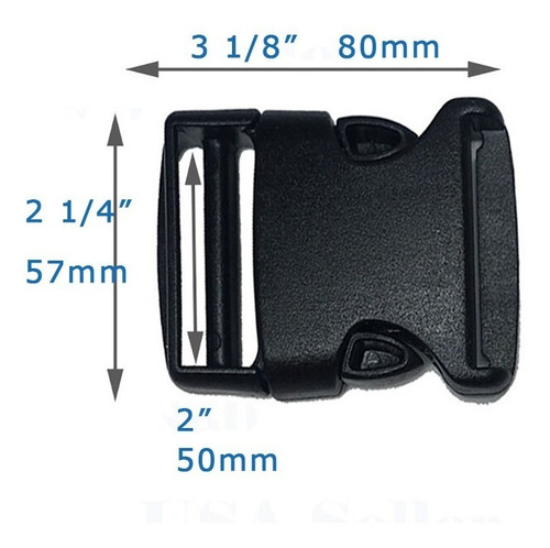 Hebilla Buckle Broche Para Correas De Dos Pulgadas 2