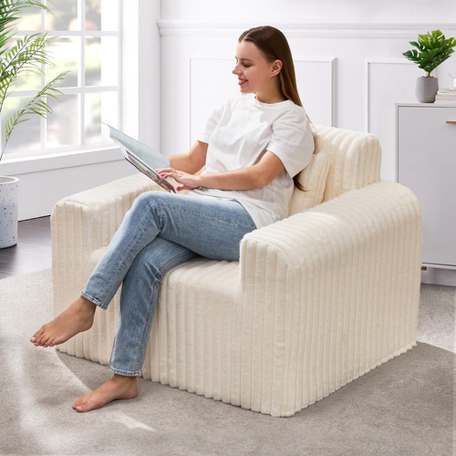 Hobestluk Sofá Individual De Espuma Para Espacios Pequeños