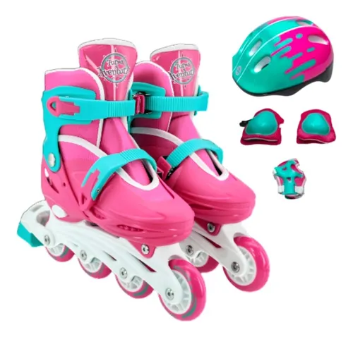 Patins 4 Rodas Infantil Menino Menina Inline Triline