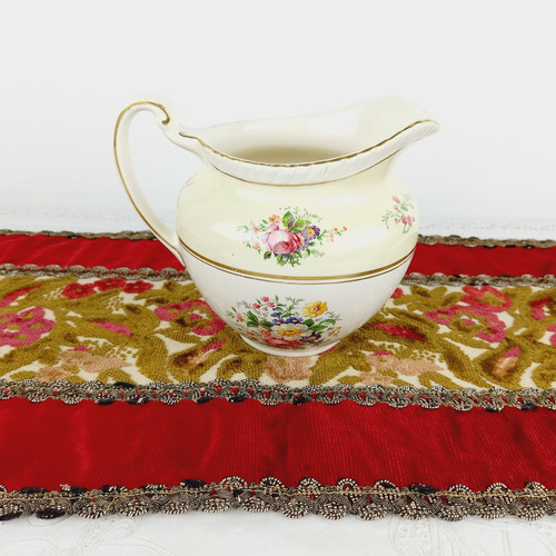 Linda Jarra Inglesa Antigua Diseño Floral Para Servir Veala (Usado)