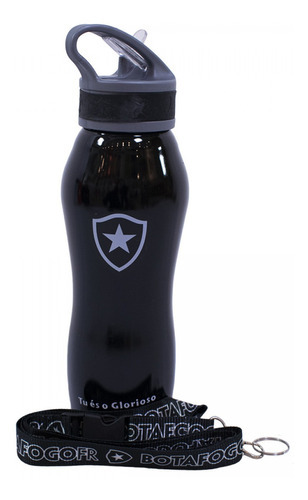 Botella Botafogo de acero inoxidable con boquilla de compresión de 650 ml