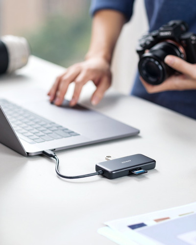 Imagen 6 de 7 de Hub Usb-c - Anker - 3 Port Usb 3.0 - Sd / Micro Sd - Pc/mac
