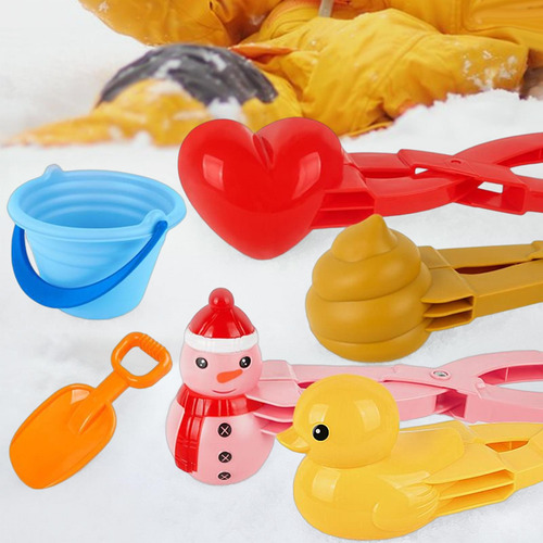 6x Herramientas Para Hacer Bolas De Nieve Juego Con Corazón