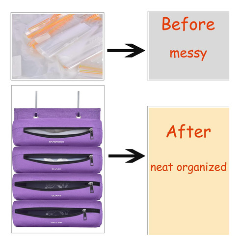 Organizador De Bolsas Ziplock Compatible Con Bolsas Ziploc D