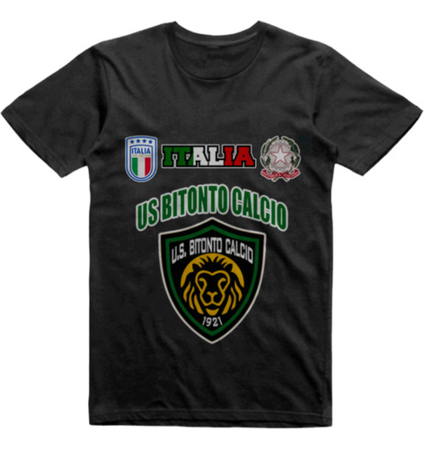 Remera Infantil Negra Us Bitonto Calcio Italia