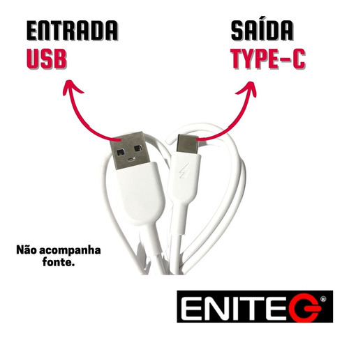 Imagem 2 de 6 de Cabo Carregador Type C Rapido Para Samsung A30 A31 A51 A71