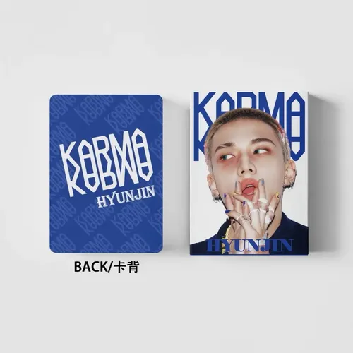 ヒョンジン サイン ポストカード KARMA アメリカ限定 翌日発送 Stray Kids Hyunjin Karma Photocards | Frete grátis